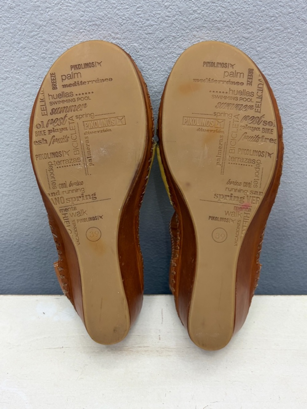 Pikolinos Leather Puerto Vallarta Wedge Sandals Size 39 - Picture 8 of 9